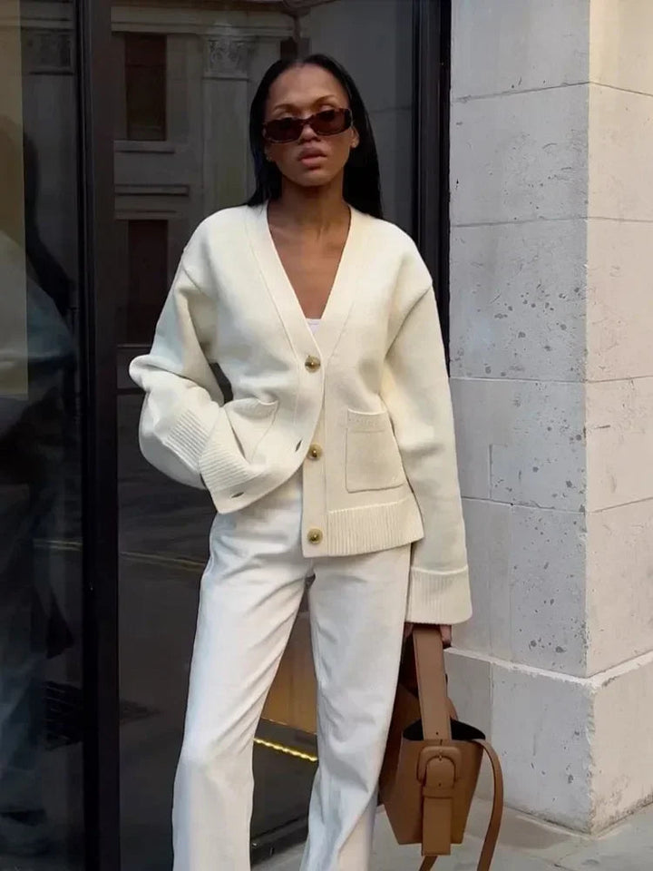 JULIETTE™ - V-Ausschnitt Strickcardigan