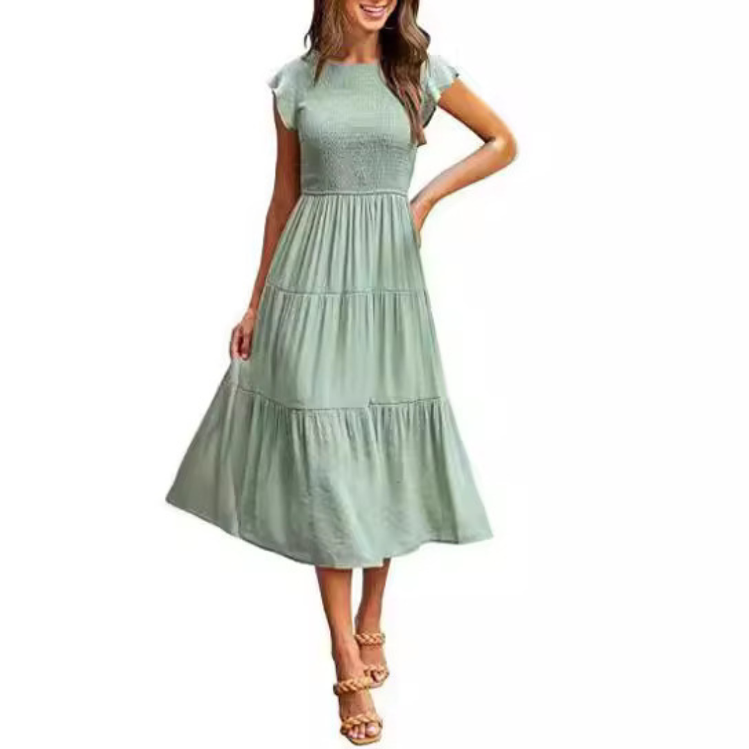 KRISELLE™ - Elegantes Midi-Kleid mit schwingenden Ärmeln