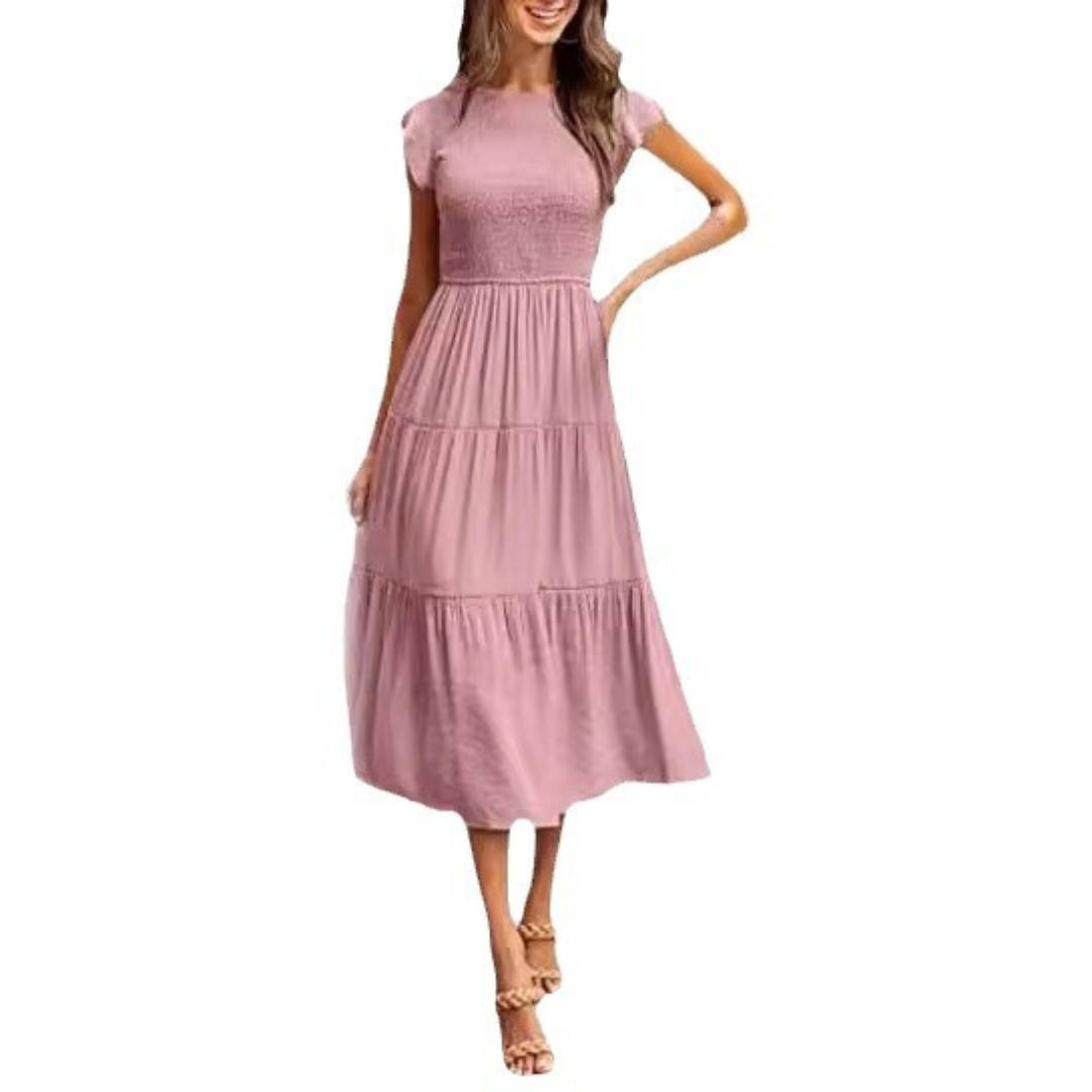 KRISELLE™ - Elegantes Midi-Kleid mit schwingenden Ärmeln