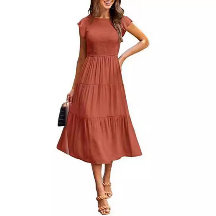 KRISELLE™ - Elegantes Midi-Kleid mit schwingenden Ärmeln