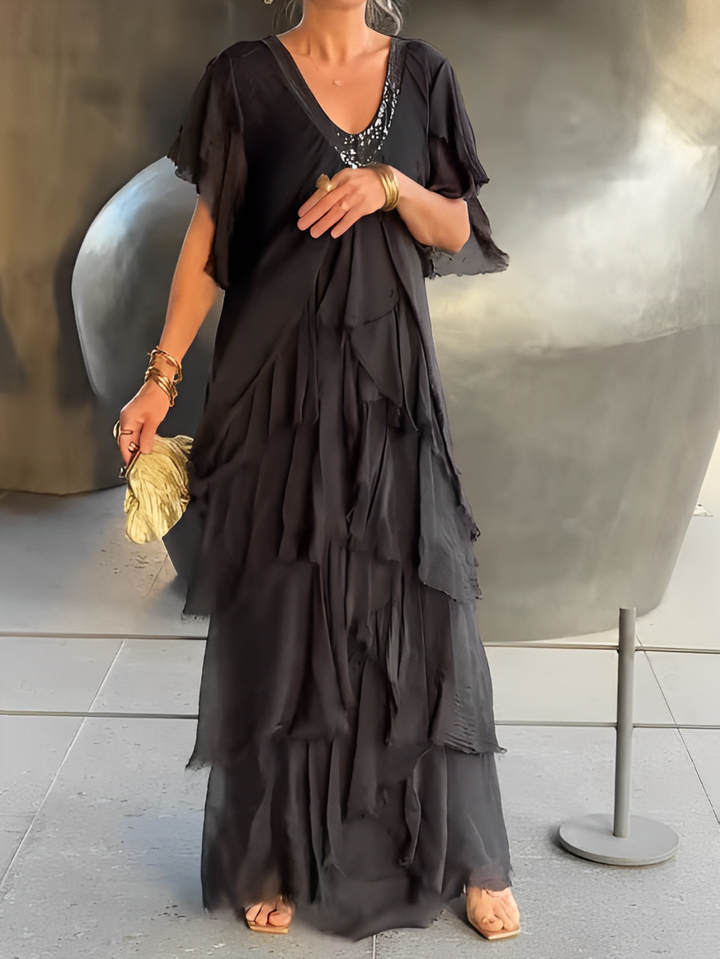 LYNETTE™ - Elegantes Fließendes Langkleid