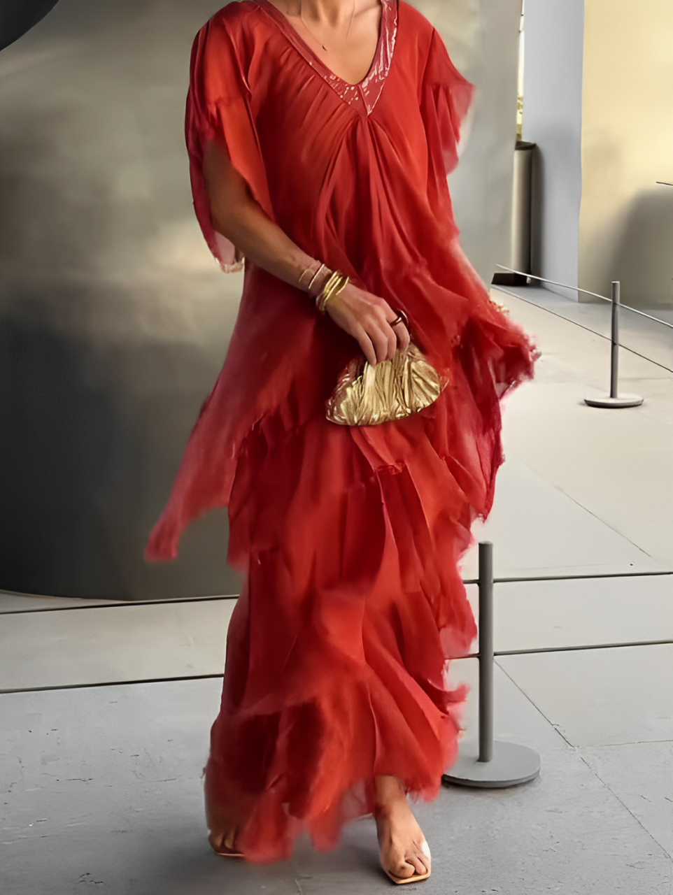 LYNETTE™ - Elegantes Fließendes Langkleid