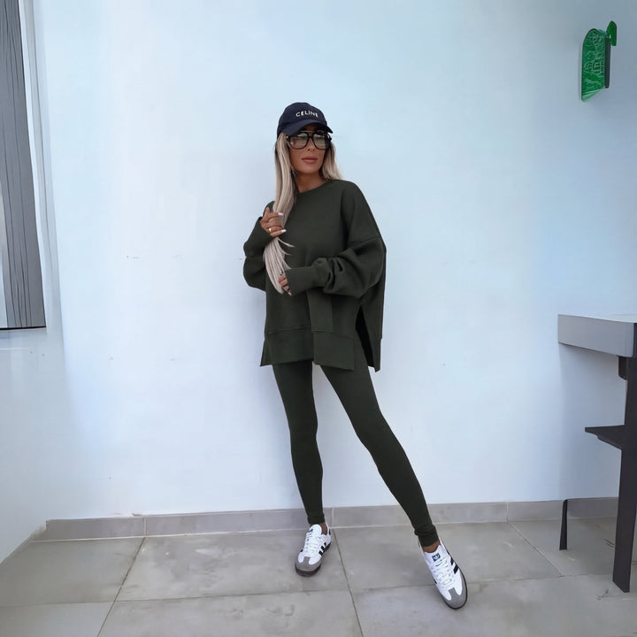 YACHI™ - Lässiges Langarm-Sweatshirt und Hosen-Set