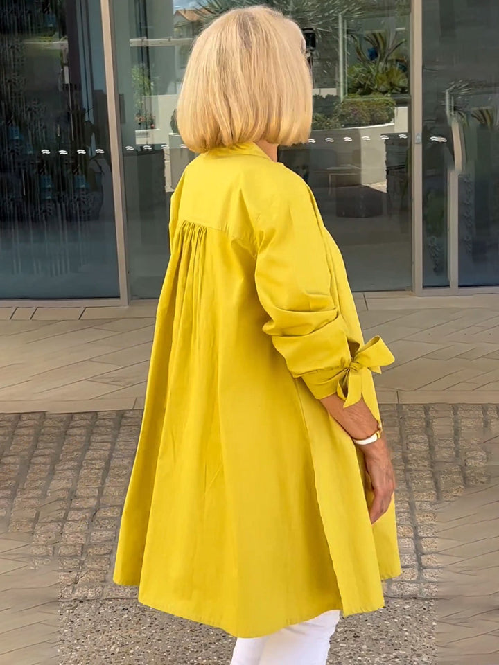 CÉLINA™ - Elegante Lange Hemdjacke