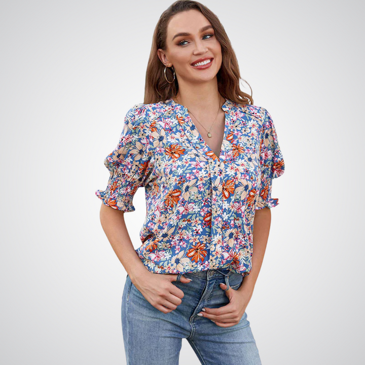 MONICA™ – Schicke V-Ausschnitt Bluse