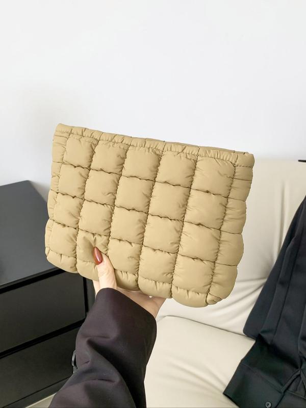 Große Kapazität gesteppte Clutch, Reise-Aufbewahrungstasche mit Reißverschluss