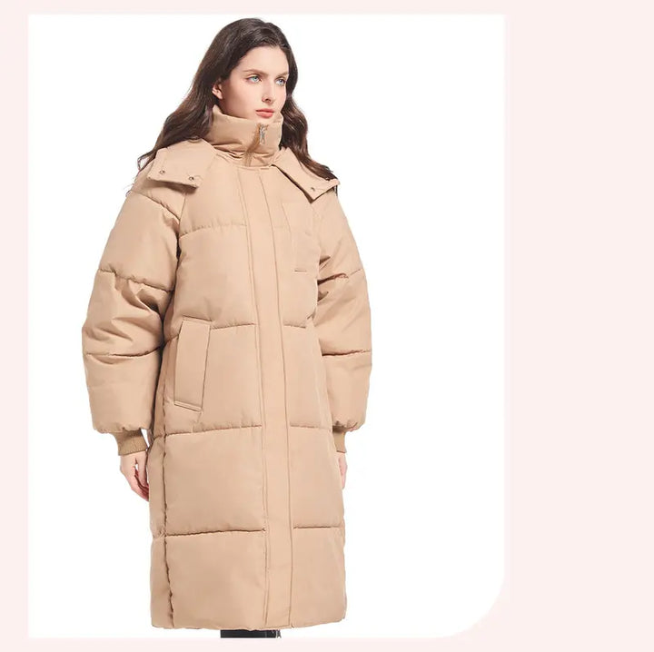 Hochwertiger Wasserdichter Langer Klassischer Wintermantel Mit Kapuze