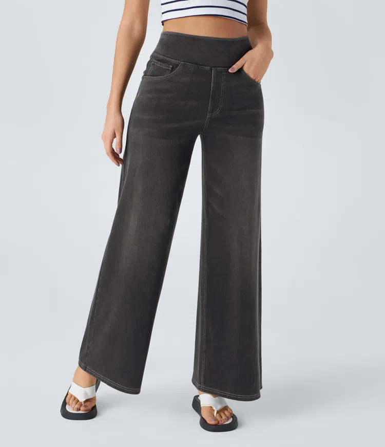 SOLÈNE™ - Relaxed Fit Weite Beinform Jeans