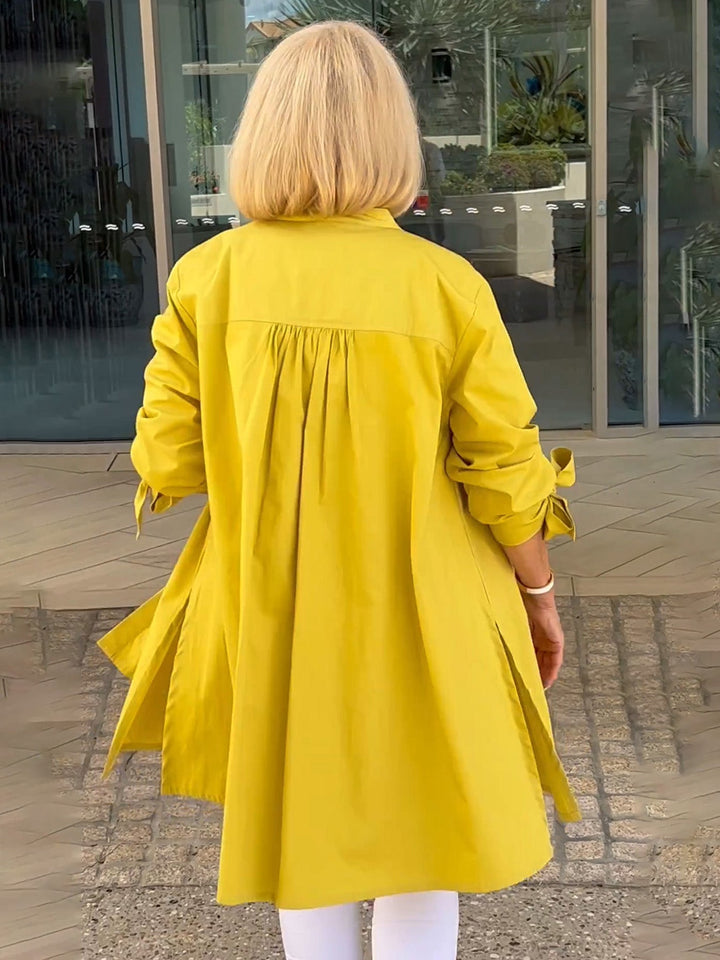 CÉLINA™ - Elegante Lange Hemdjacke