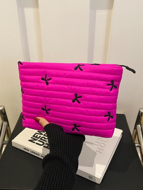 Große Kapazität gesteppte Clutch, Reise-Aufbewahrungstasche mit Reißverschluss