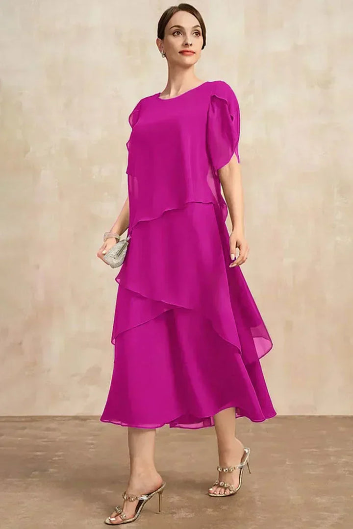 SAKURA™ - Fließendes Charme Midi-Kleid