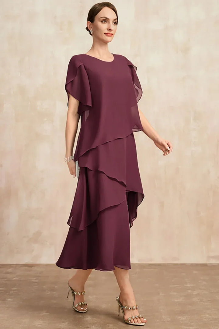 SAKURA™ - Fließendes Charme Midi-Kleid