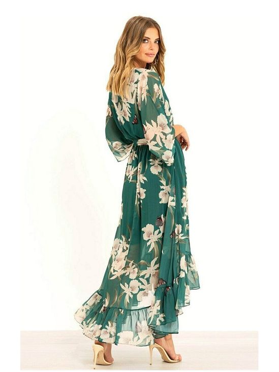 YASMINE™ - Elegantes Kimono-Midi-Kleid