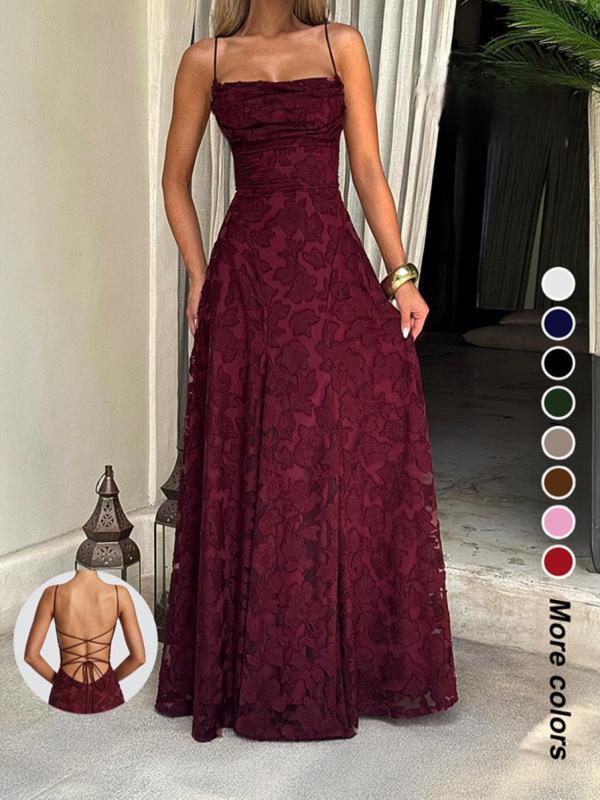 Sexy Rückenfreies Spitzen Langarm Kleid, Elegantes Design